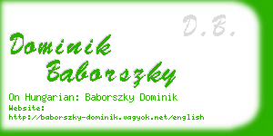 dominik baborszky business card